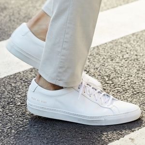 Common Projects Achilles Leather Low Top Sneakers - White Size 45 (US Size 12)